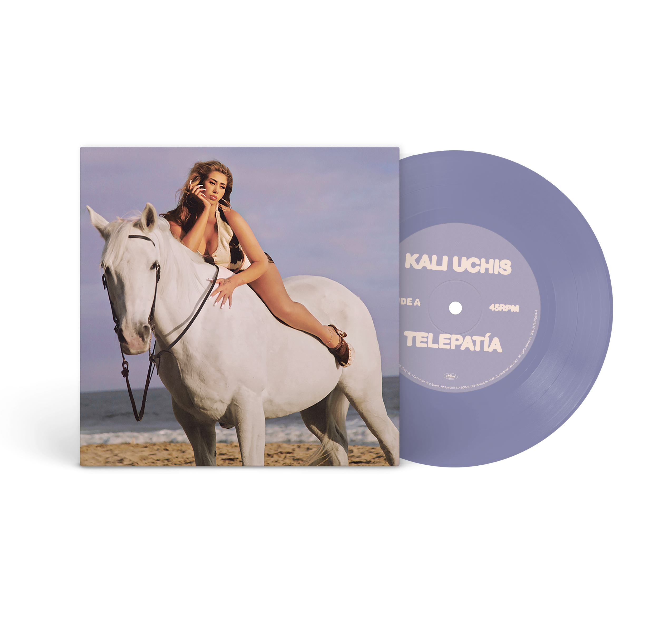 Kali Uchis - Telepatía 7" - Limited Pressing Periwinkle Vinyl